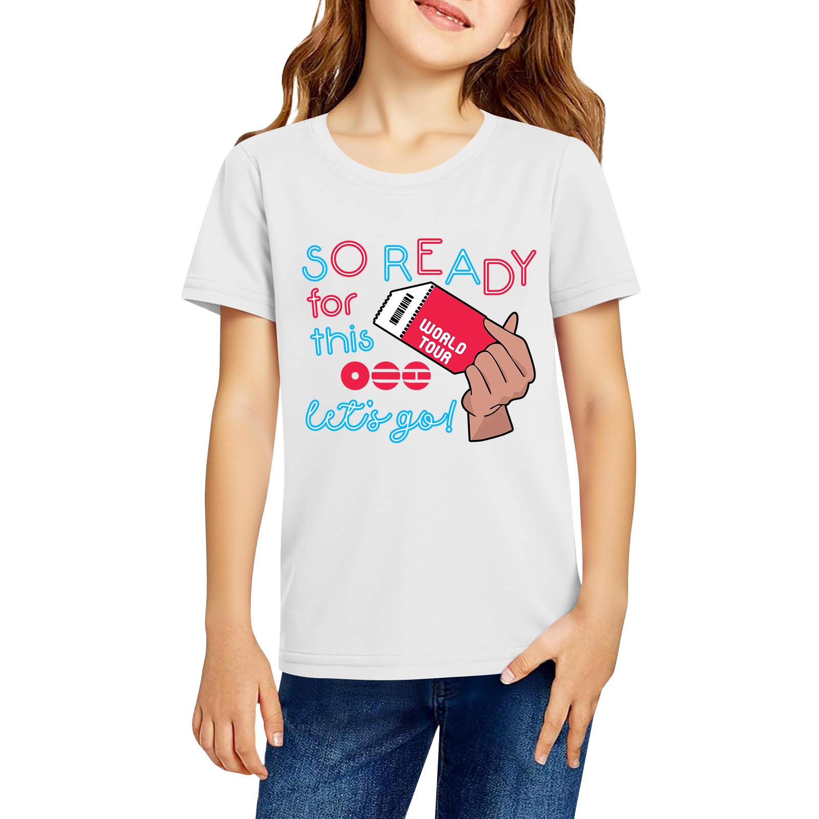 Fashionable Round Neck Short Sleeve Work Clothes Printed Tops For KID Summer Tops 130 білий
Fashionable Round Neck Short Sleeve Work Clothes Printed Tops For KID Summer Tops 130 білий