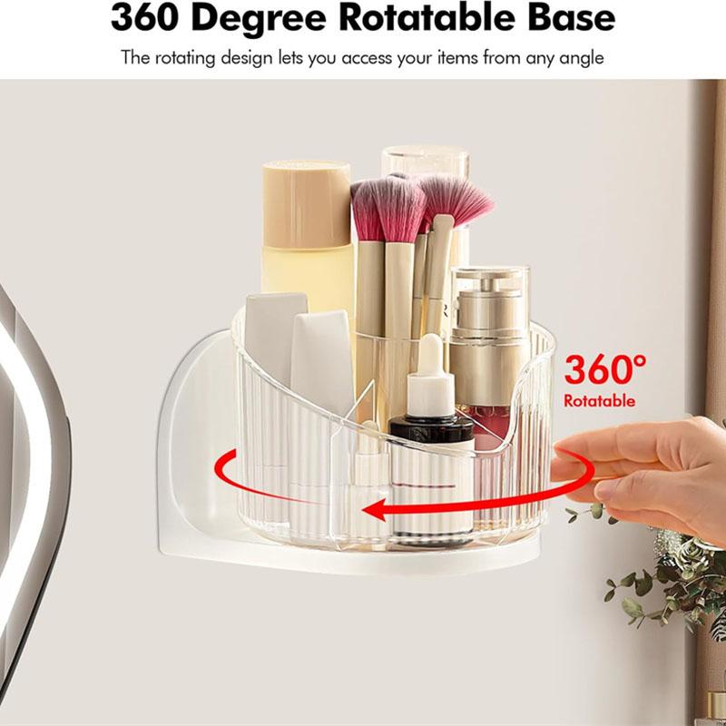 360 Rotating Makeup Holder Wall Mounted Makeup Brushes Organizer Box with 6 Compartments Spinning Cosmetic Tools Storage Bucket чистый
360 Rotating Makeup Holder Wall Mounted Makeup Brushes Organizer Box with 6 Compartments Spinning Cosmetic Tools Storage Bucket чистый