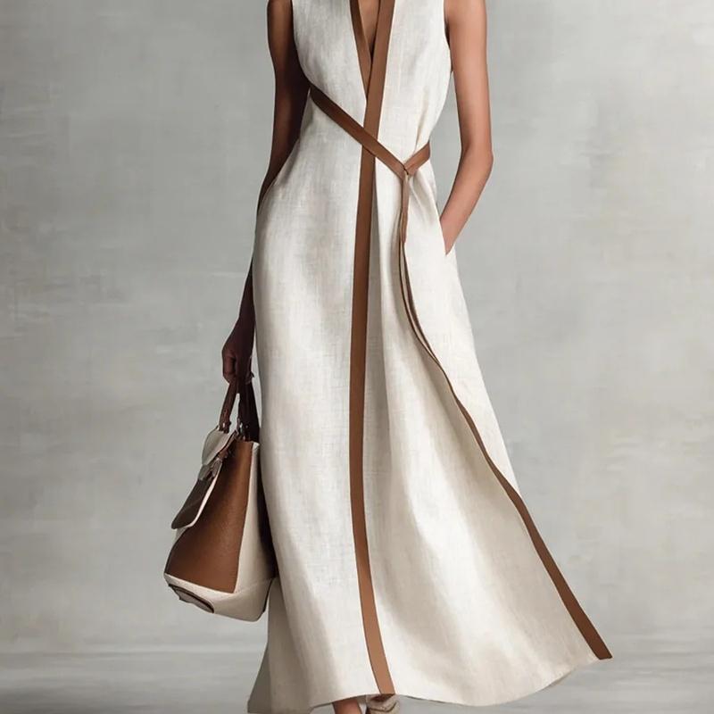 European Style Spring Women Clothing Contrast Color Sleeveless Cotton S
European Style Spring Women Clothing Contrast Color Sleeveless Cotton S