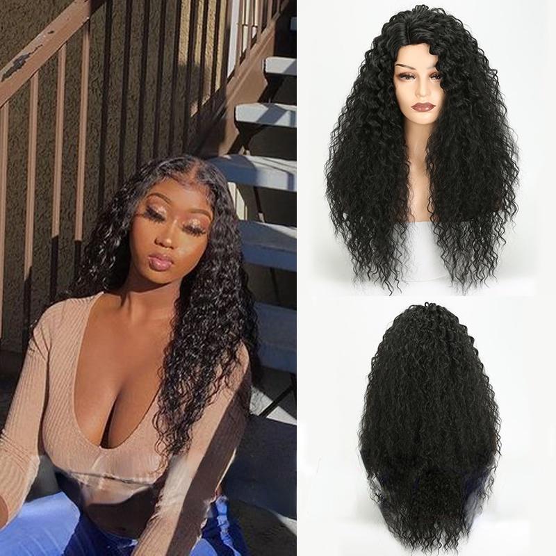 MERISIHAIR афро модные длинные вьющиеся волосы черный парик из синтетического высокотемпературного волокна для женщин повседневная одежда
MERISIHAIR афро модные длинные вьющиеся волосы черный парик из синтетического высокотемпературного волокна для женщин повседневная одежда