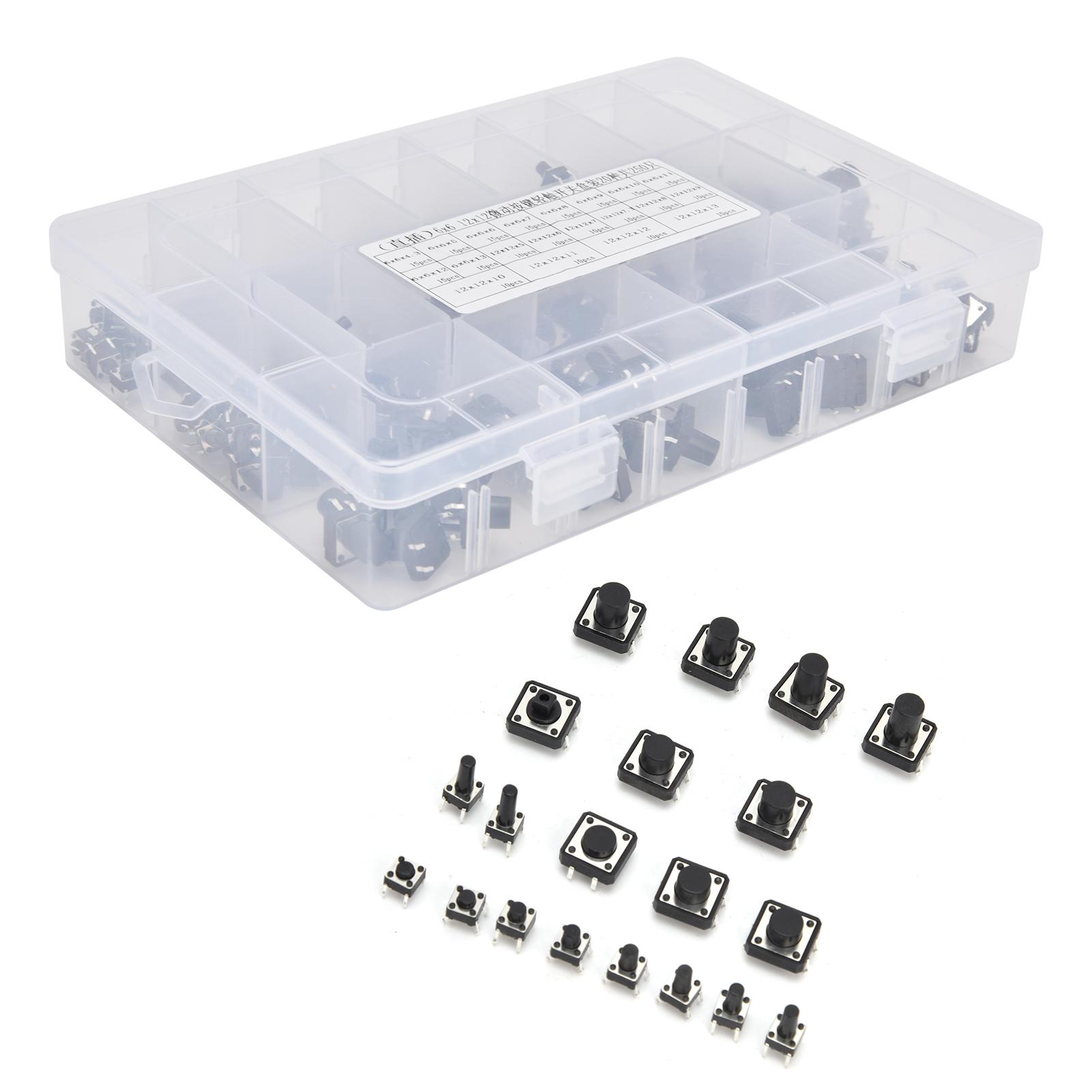 250 шт. Тактові перемикачі 6x6 12x12 Вбудовані Міні Легко носити Кнопковий перемикач для Пульта дистанційного керуванняЕлектронні іграшки
250 шт. Тактові перемикачі 6x6 12x12 Вбудовані Міні Легко носити Кнопковий перемикач для Пульта дистанційного керуванняЕлектронні іграшки