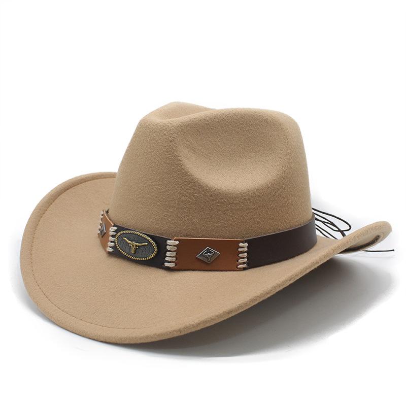 Top Hat Ethnic Cow Standard Western Cowboy Jazz Hat Rolled Edge Riding Hat Wool Felt Hat M(56-59cm)
Top Hat Ethnic Cow Standard Western Cowboy Jazz Hat Rolled Edge Riding Hat Wool Felt Hat M(56-59cm)