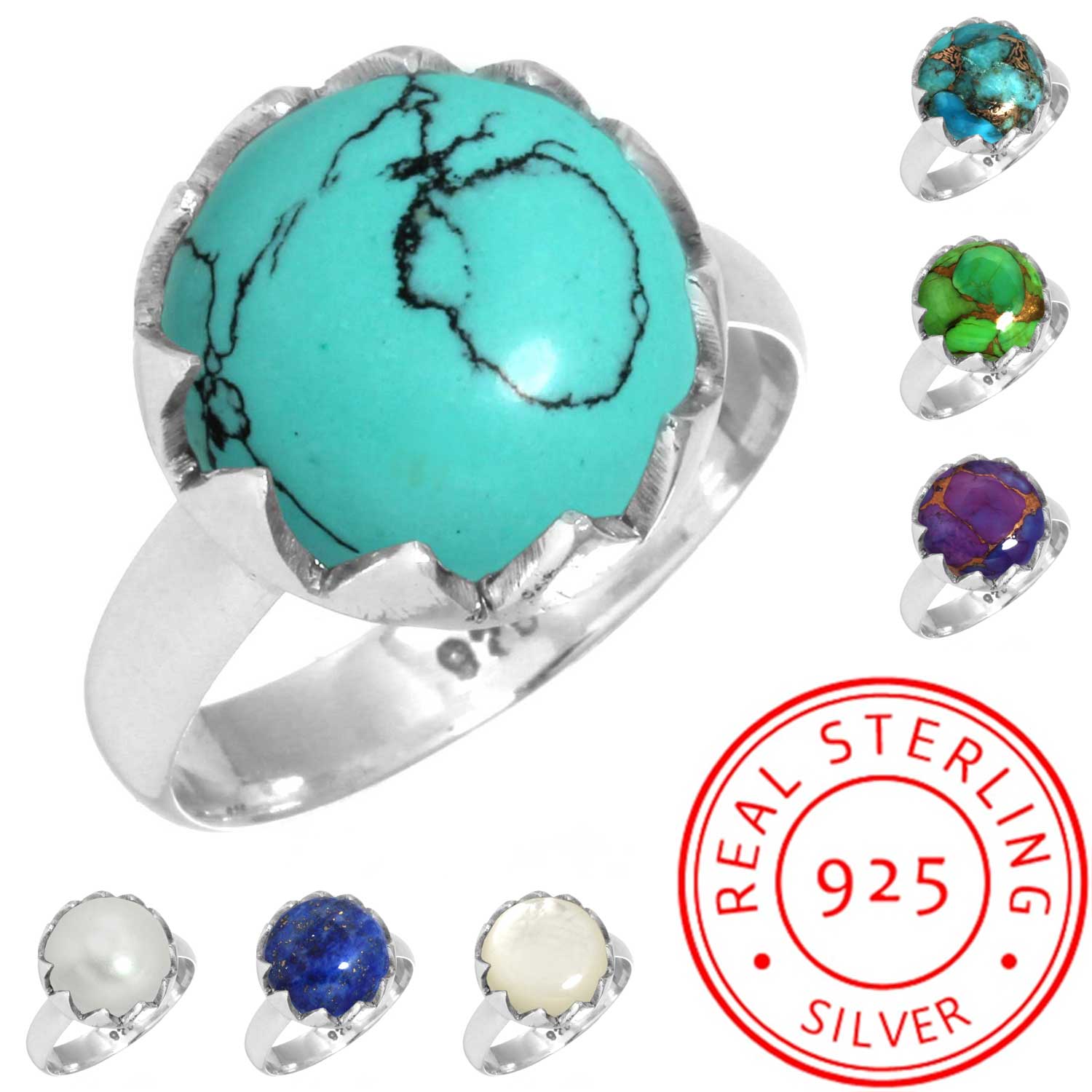 925 Sterling Silver Ring Women Gemstone Handmade Jewelry New Year Gift Blue Green Purple Copper Turquoise Freshwater Pearl Lapis MOP Solitaire 6 мать жемчужного
925 Sterling Silver Ring Women Gemstone Handmade Jewelry New Year Gift Blue Green Purple Copper Turquoise Freshwater Pearl Lapis MOP Solitaire 6 мать жемчужного