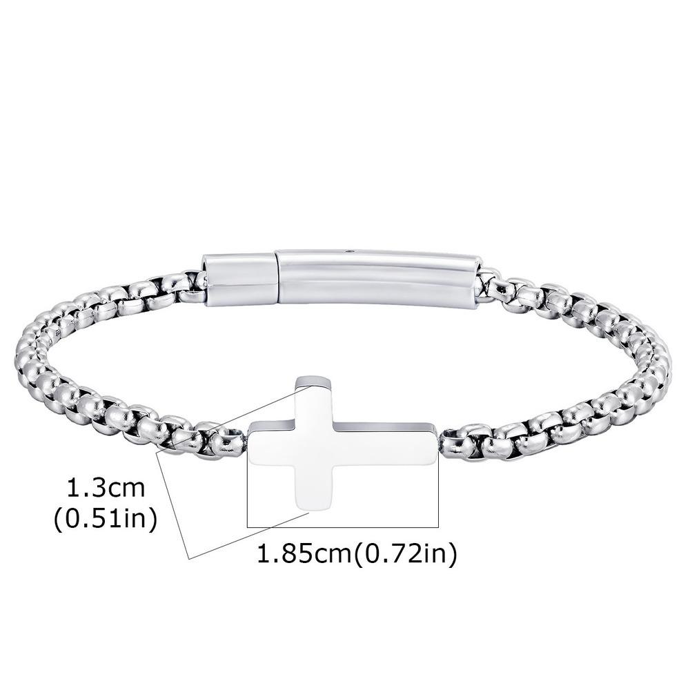 Vnox Round Box Chain Cross Bracelet for Men Women, Stainless Steel Link Bracelets Wristband, Stylish Jewelry Gifts for Dad Boys 23cm
Vnox Round Box Chain Cross Bracelet for Men Women, Stainless Steel Link Bracelets Wristband, Stylish Jewelry Gifts for Dad Boys 23cm