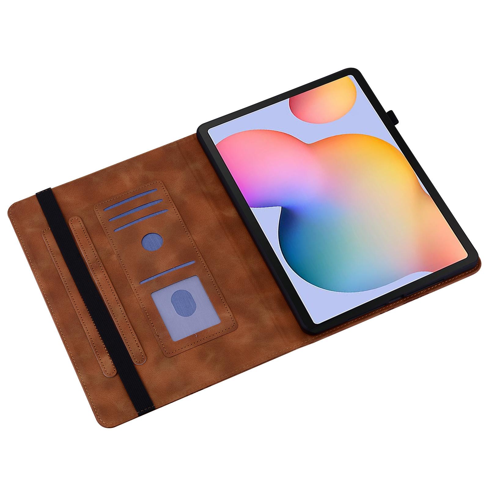 For Samsung Galaxy Tab S6 Lite (2024)/(2022) (SM-P610/615) Leather Case Heart Imprint Foldable Stand Card Slot Stylus Holder Tablet Cover Brown 
For Samsung Galaxy Tab S6 Lite (2024)/(2022) (SM-P610/615) Leather Case Heart Imprint Foldable Stand Card Slot Stylus Holder Tablet Cover Brown