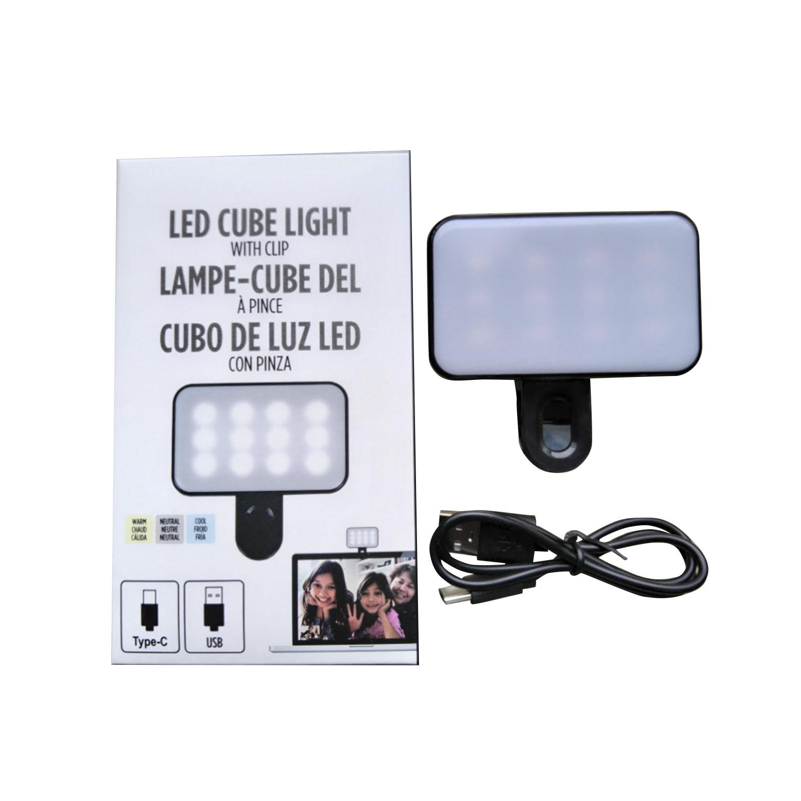 LED Cube Light with Clip USB Rechargeable Portable External Clip-On Fill Light for Video Streaming Photography and Online Meetings One Size белый
LED Cube Light with Clip USB Rechargeable Portable External Clip-On Fill Light for Video Streaming Photography and Online Meetings One Size белый