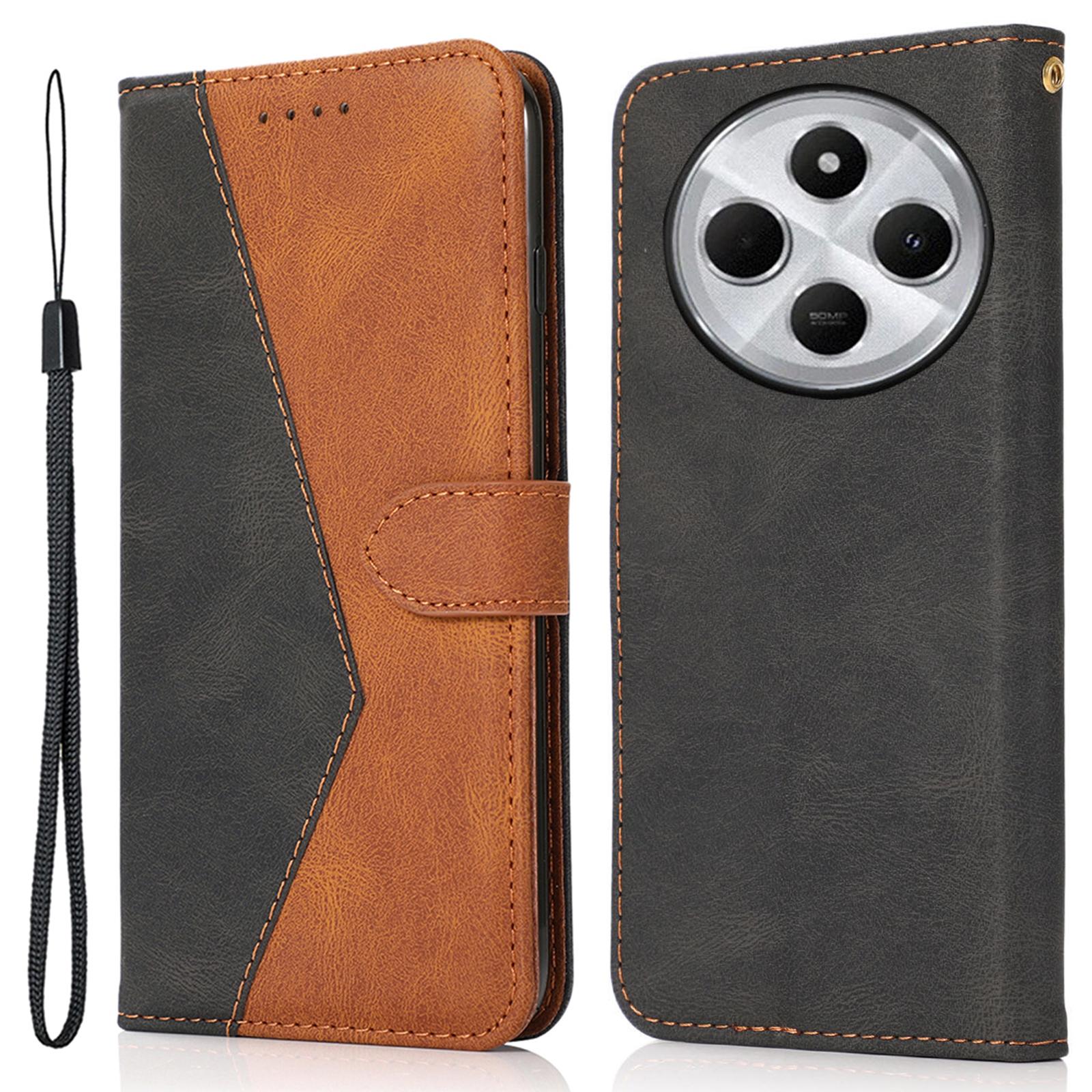 For Xiaomi Poco C75 4G/Redmi 14R 5G/14C 4G Cover Color Splicing Wallet Stand Leather Phone Case with Wrist Strap Black Brown
For Xiaomi Poco C75 4G/Redmi 14R 5G/14C 4G Cover Color Splicing Wallet Stand Leather Phone Case with Wrist Strap Black Brown