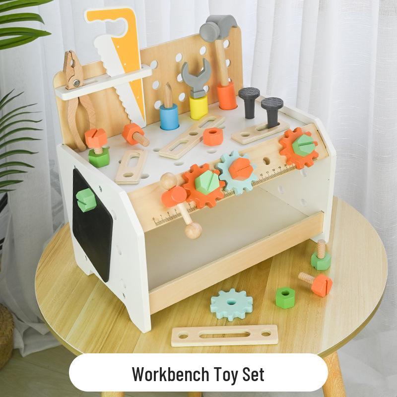 Montessori Wooden Tool Bench for Kids - Multifunctional Nut & Screw Busy Board for Early Learning & Repair Skills. 30.8x20.9x29.5 cm
Montessori Wooden Tool Bench for Kids - Multifunctional Nut & Screw Busy Board for Early Learning & Repair Skills. 30.8x20.9x29.5 cm