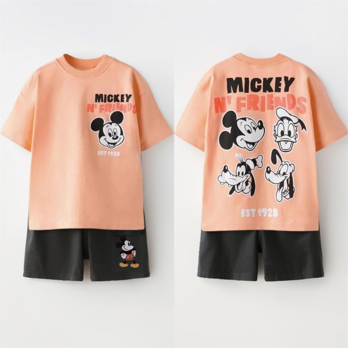 Disney Kids Clothing Mickey Mouse Double-Sided Print Short-Sleeve Sports Set 2026 Cute T-Shirt Black Shorts 100
Disney Kids Clothing Mickey Mouse Double-Sided Print Short-Sleeve Sports Set 2026 Cute T-Shirt Black Shorts 100