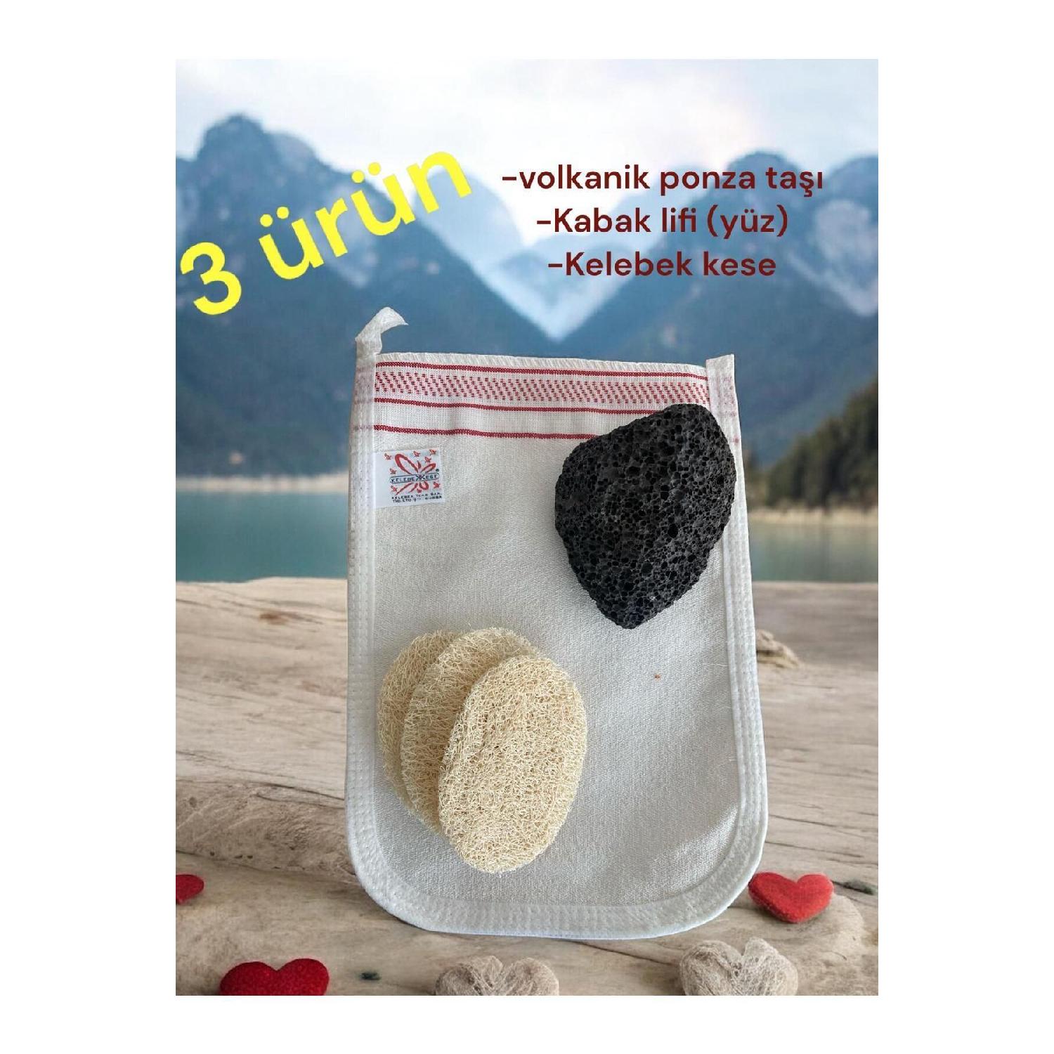 3-piece Body Care Set, Volcanic Pumice Heel Stone, Pumpkin Fiber Facial Scrub, Butterfly Scrub, Peeling
3-piece Body Care Set, Volcanic Pumice Heel Stone, Pumpkin Fiber Facial Scrub, Butterfly Scrub, Peeling