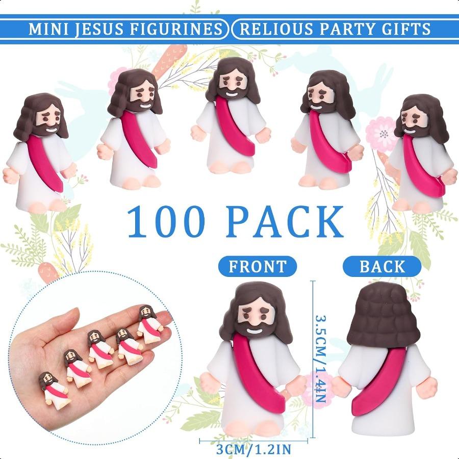 Barydat 100 Pcs Mini Jesus Figurines Bulk Little Jesus Figures to Hide and Seek Pocket Tiny Christ Savior Toy Religious Party F United States
Barydat 100 Pcs Mini Jesus Figurines Bulk Little Jesus Figures to Hide and Seek Pocket Tiny Christ Savior Toy Religious Party F United States