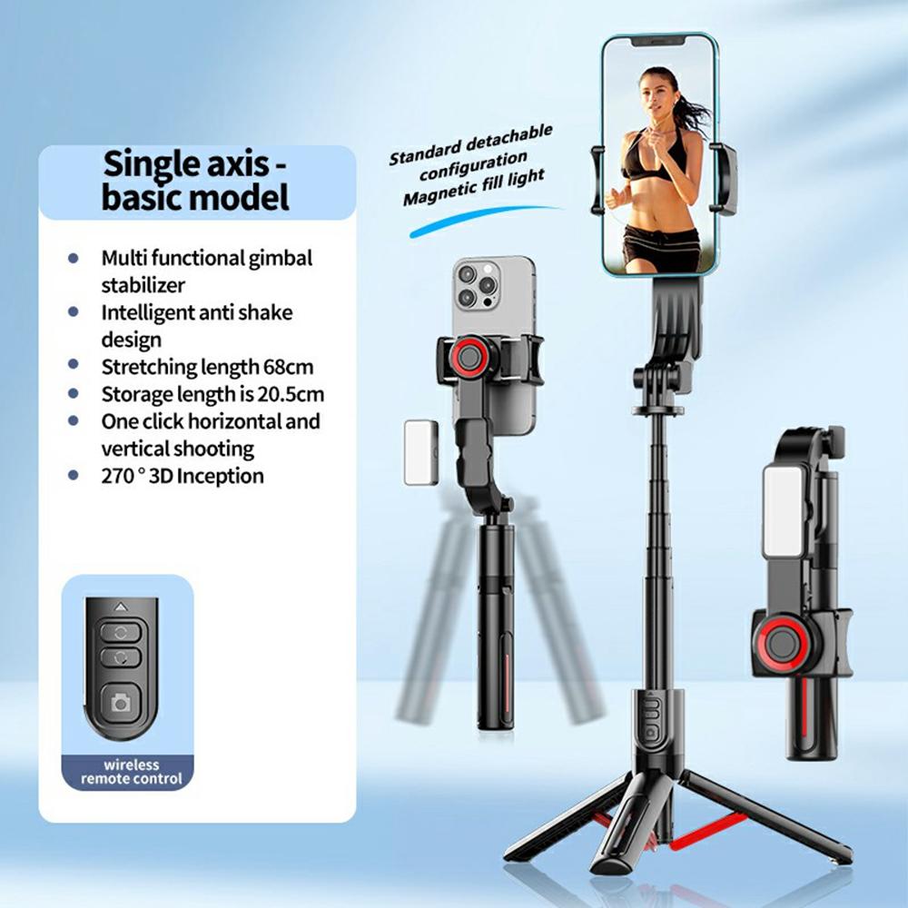 C09 Multifunction Selfie Stick Gimbal Stabilizer for Smartphones Tripod Stand with Magnetic Fill Light Red/Black
C09 Multifunction Selfie Stick Gimbal Stabilizer for Smartphones Tripod Stand with Magnetic Fill Light Red/Black