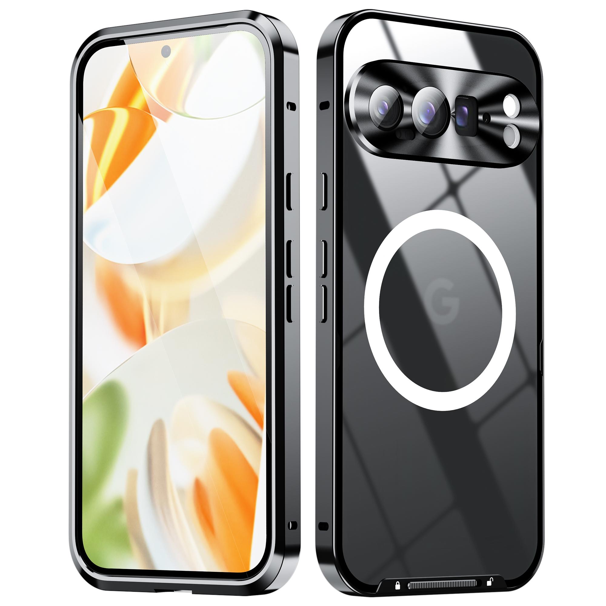 For Google Pixel 9 Pro Case Compatible with MagSafe Metal Frame Matte Phone Cover Silver
For Google Pixel 9 Pro Case Compatible with MagSafe Metal Frame Matte Phone Cover Silver
