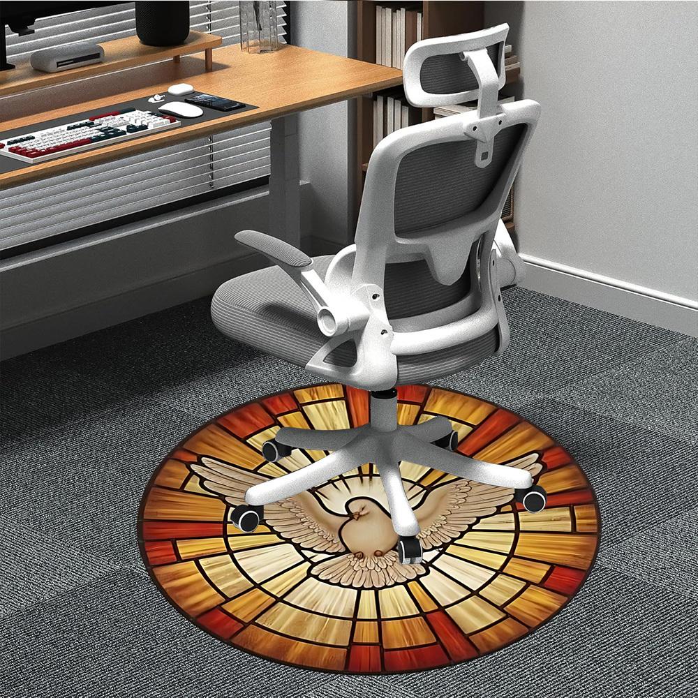 1pc Stained Glass Dove Chair Carpet for Office Non-Slip, Machine Washable Rug for Office - Polyester, Machine Made yy251029120 80cm by 80cm
1pc Stained Glass Dove Chair Carpet for Office Non-Slip, Machine Washable Rug for Office - Polyester, Machine Made yy251029120 80cm by 80cm