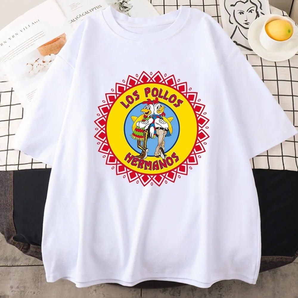 Los Pollos Hermanos Shirts 100% Cotton Tshirt Loose O-neck Tees Cartoon Chicken T Shirt Originality Graphic T-shirt Unisex Clothes
Los Pollos Hermanos Shirts 100% Cotton Tshirt Loose O-neck Tees Cartoon Chicken T Shirt Originality Graphic T-shirt Unisex Clothes