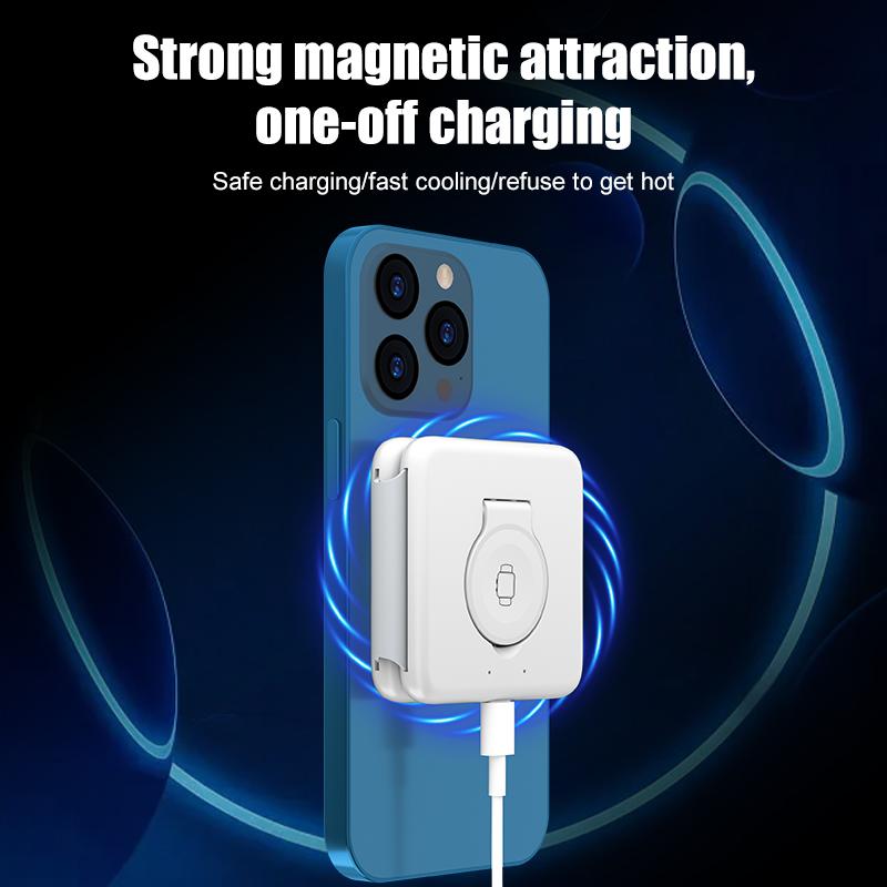 P14 3-in-1 Folding 15W Magnetic Wireless Charger Portable Charging Pad with Indicator Light for iPhone 12/13/14 Series White
P14 3-in-1 Folding 15W Magnetic Wireless Charger Portable Charging Pad with Indicator Light for iPhone 12/13/14 Series White