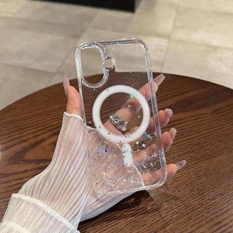 Applicable to Iphone17 transparent starry sky wireless charging mobile phone case Apple 16 Epoxy magnetic suction 15Promax women s 14 soft iPhone 7/8/SE 2020
Applicable to Iphone17 transparent starry sky wireless charging mobile phone case Apple 16 Epoxy magnetic suction 15Promax women s 14 soft iPhone 7/8/SE 2020