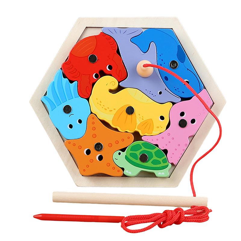 Montessori Wooden Magnetic Fishing Toys Marine Life Cognition Games Early Educational Toy For Kids Parent-Child Interactive
Montessori Wooden Magnetic Fishing Toys Marine Life Cognition Games Early Educational Toy For Kids Parent-Child Interactive