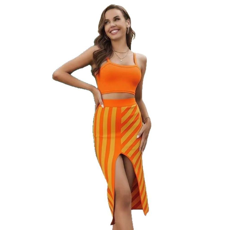 Западный стиль Новая мода Повседневный комплект из двух предметов: майка и юбка-ками Orange Red All yards
Западный стиль Новая мода Повседневный комплект из двух предметов: майка и юбка-ками Orange Red All yards