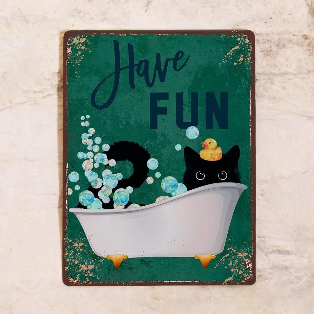 Metal Sign Wall Decor Cat Bathroom Fun 20x30 cm Moisture Resistant Metal Plate 30
Metal Sign Wall Decor Cat Bathroom Fun 20x30 cm Moisture Resistant Metal Plate 30