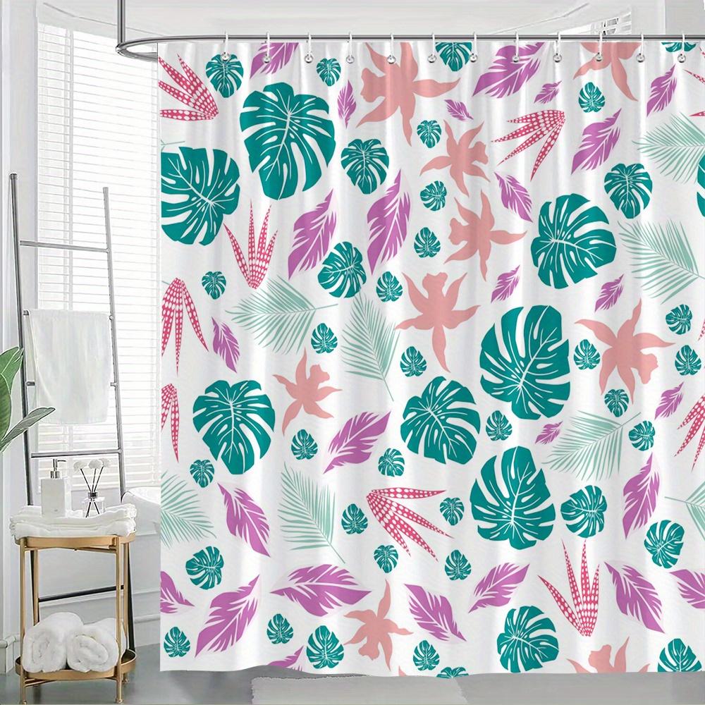 1 Vibrant Tropical Botanical Shower Curtain - Teal, Coral Pink Monstera and Hibiscus Floral Pattern, Polyester, Machine Washable 90X180cm
1 Vibrant Tropical Botanical Shower Curtain - Teal, Coral Pink Monstera and Hibiscus Floral Pattern, Polyester, Machine Washable 90X180cm
