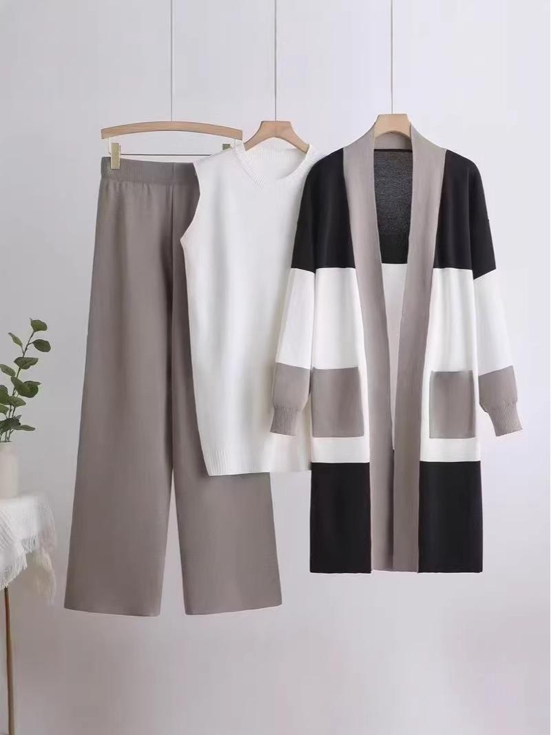 European Knit Cardigan & Wide-Leg Pants Set - Three-Piece Casual Fashion 2026. One Size темно-сірий
European Knit Cardigan & Wide-Leg Pants Set - Three-Piece Casual Fashion 2026. One Size темно-сірий
