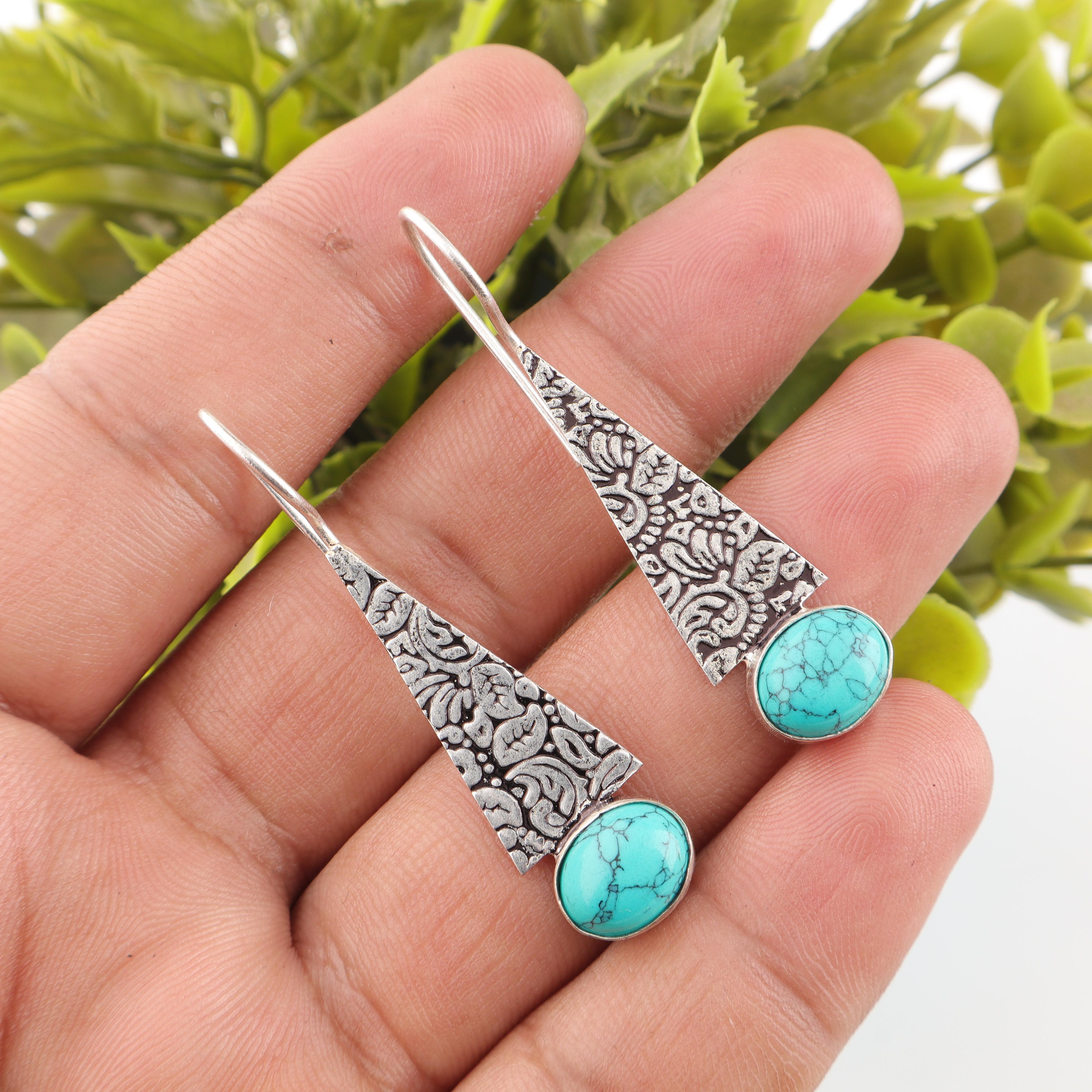 Серьги из серебра 925 пробы с бирюзовым драгоценным камнем, Красивые серьги ручной работы, Ювелирные изделия из серебра 925 пробы, Милые серьги, Подарок для мамы 1.9 Inches синий
Серьги из серебра 925 пробы с бирюзовым драгоценным камнем, Красивые серьги ручной работы, Ювелирные изделия из серебра 925 пробы, Милые серьги, Подарок для мамы 1.9 Inches синий