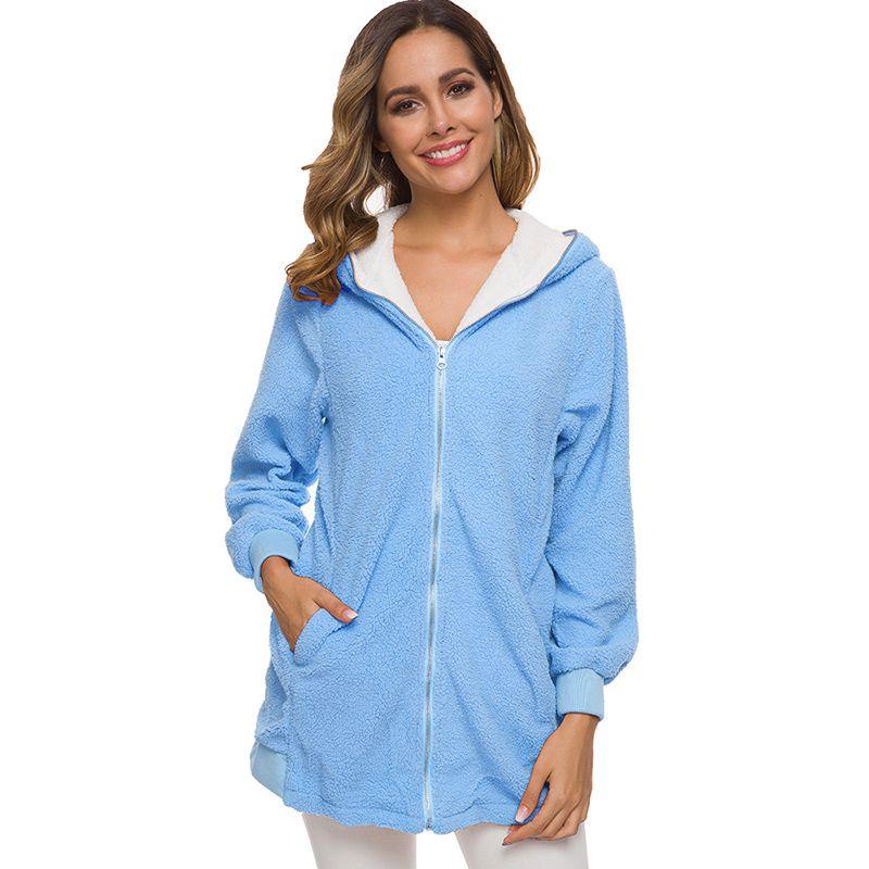 Women Warm Ladies Teddy Bear Fluffy Coat Hooded Faux Fleece Jacket Outwear Sky Blue,2XL
Women Warm Ladies Teddy Bear Fluffy Coat Hooded Faux Fleece Jacket Outwear Sky Blue,2XL