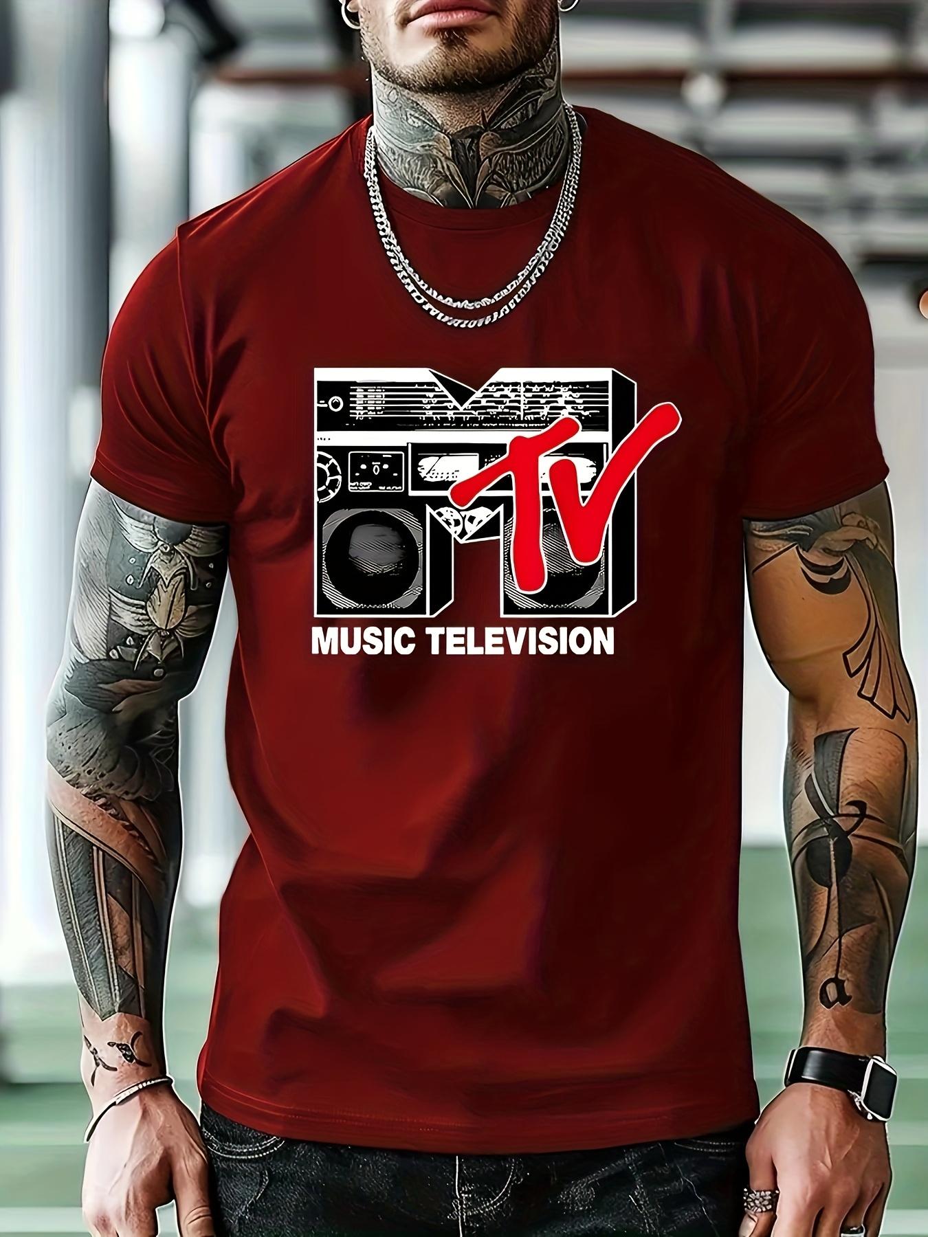 Retro Music Television Graphic T-shirt - Black Short Sleeve Crewneck with Vintage Radio Design XL
Retro Music Television Graphic T-shirt - Black Short Sleeve Crewneck with Vintage Radio Design XL