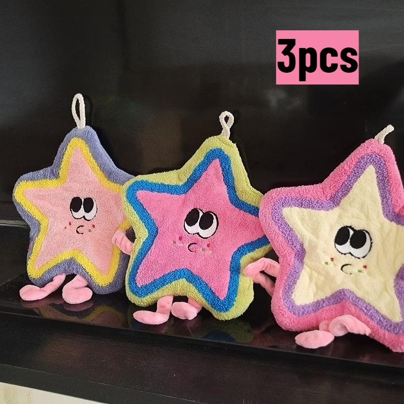 3Pcs Cute Cartoon Star Hand Towels Adorable & Vivid Absorbent Quick Absorbing Hand Drying Towels for Bathroom Kitchen Home Decor
3Pcs Cute Cartoon Star Hand Towels Adorable & Vivid Absorbent Quick Absorbing Hand Drying Towels for Bathroom Kitchen Home Decor