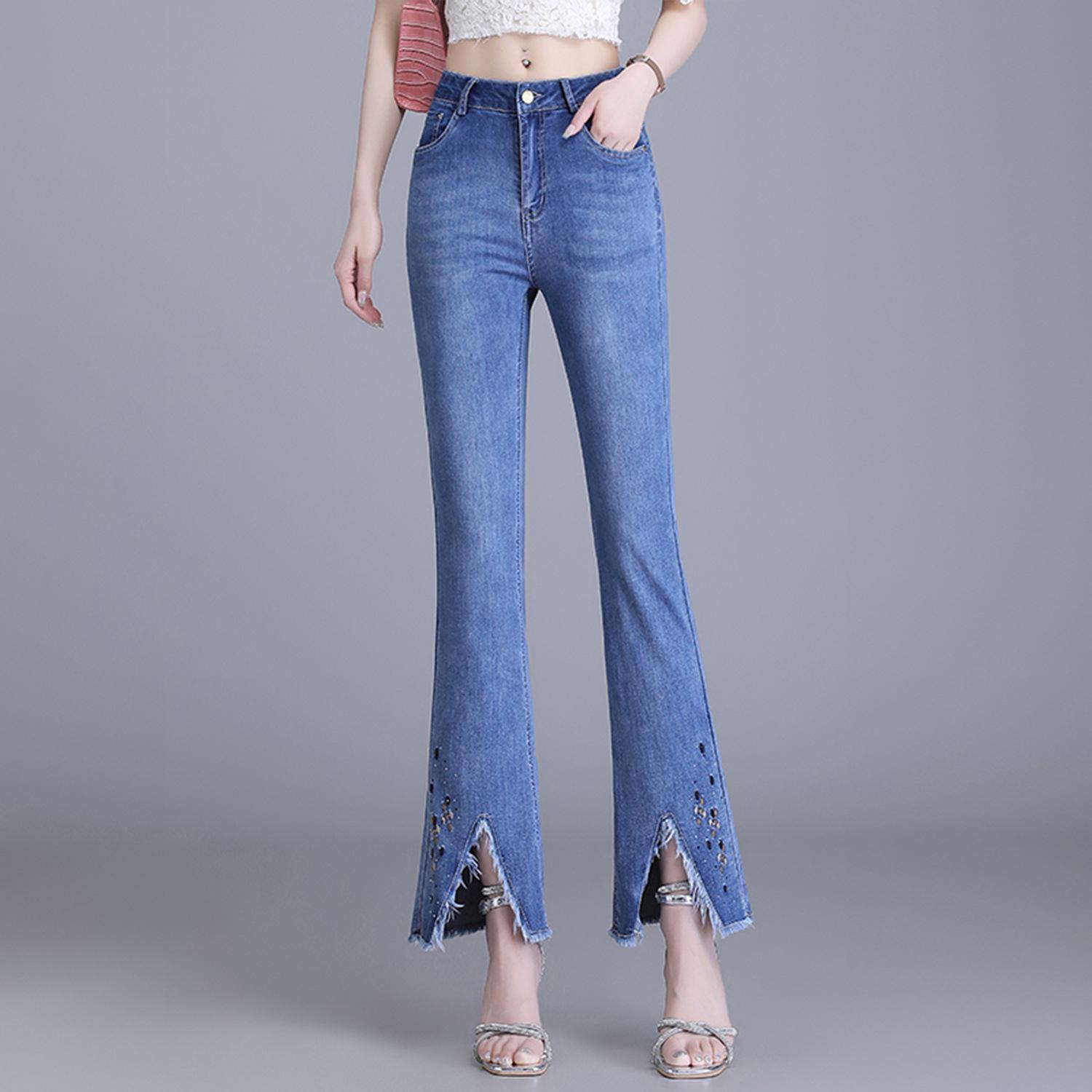 2025 Женские облегающие джинсы с высокой посадкой и микро-клешем, с разрезом и необработанным краем для весны 29【115-125 jin】 синий
2025 Женские облегающие джинсы с высокой посадкой и микро-клешем, с разрезом и необработанным краем для весны 29【115-125 jin】 синий