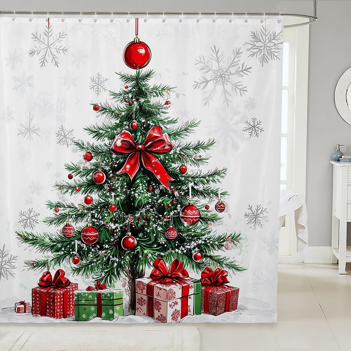 Merry Christmas Shower Curtain Santa Claus Fabric Shower Curtain,72 W X 78 L,Snowflake Xmas Tree Decor Bathroom Shower Curtain 120x180cm
Merry Christmas Shower Curtain Santa Claus Fabric Shower Curtain,72 W X 78 L,Snowflake Xmas Tree Decor Bathroom Shower Curtain 120x180cm