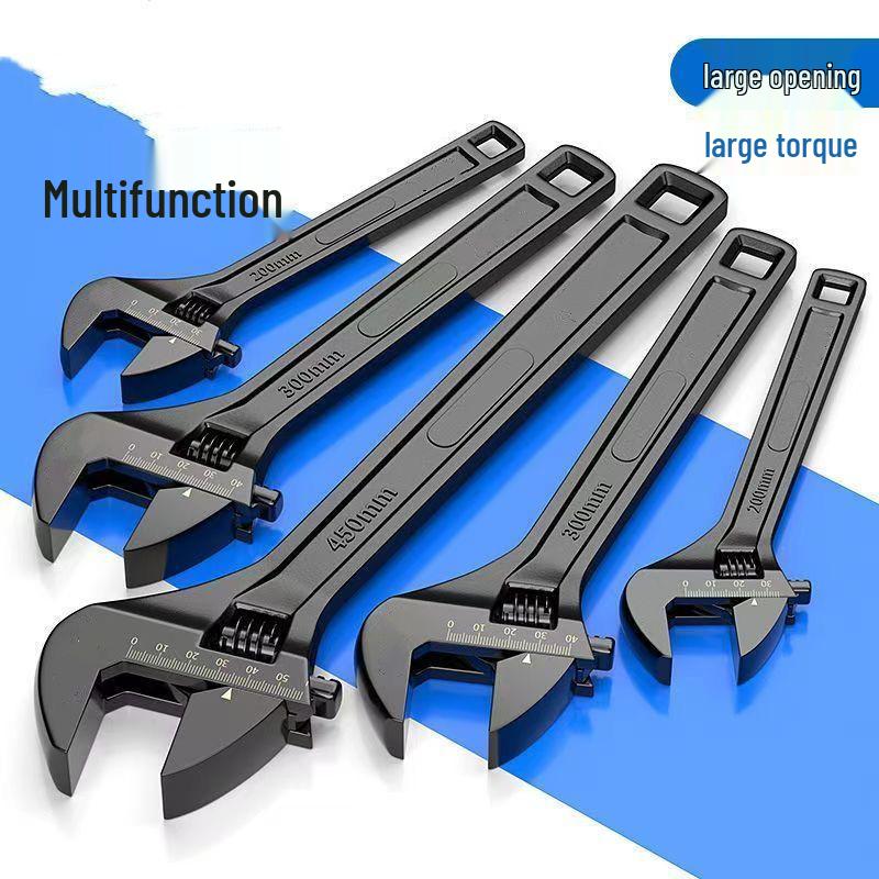 18 Universal Multifunction Adjustable Jaw Wrench Tool Set - New Model, Large Opening Black Flagship Heavy Wrench 8-inch
18 Universal Multifunction Adjustable Jaw Wrench Tool Set - New Model, Large Opening Black Flagship Heavy Wrench 8-inch