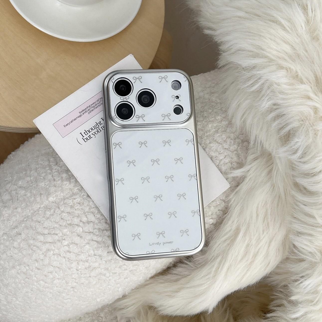 Silver Frame Bowknot iPhone 14/13 Compatible Anti-Drop Case for Apple 17/16/15 Pro Max 16 Pro
Silver Frame Bowknot iPhone 14/13 Compatible Anti-Drop Case for Apple 17/16/15 Pro Max 16 Pro