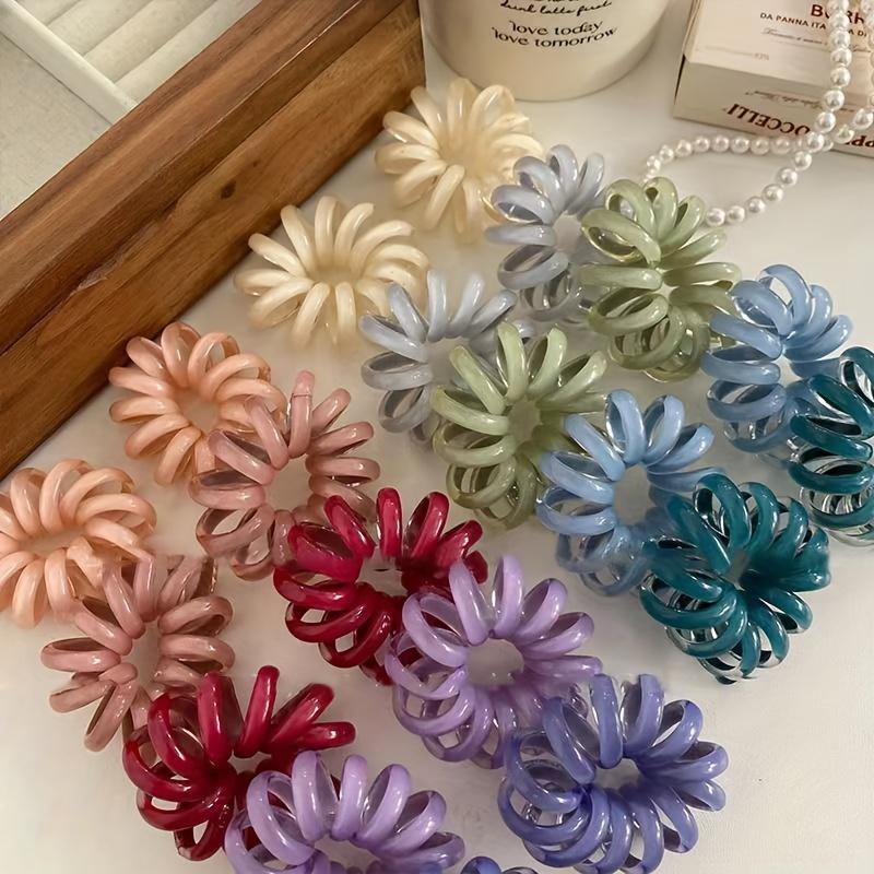6pcs/set Spiral Hair Ties Large Size Fresh Color Telephone Cord Scrunchies High Elasticity Rubber Band Women Hair Accessories
6pcs/set Spiral Hair Ties Large Size Fresh Color Telephone Cord Scrunchies High Elasticity Rubber Band Women Hair Accessories