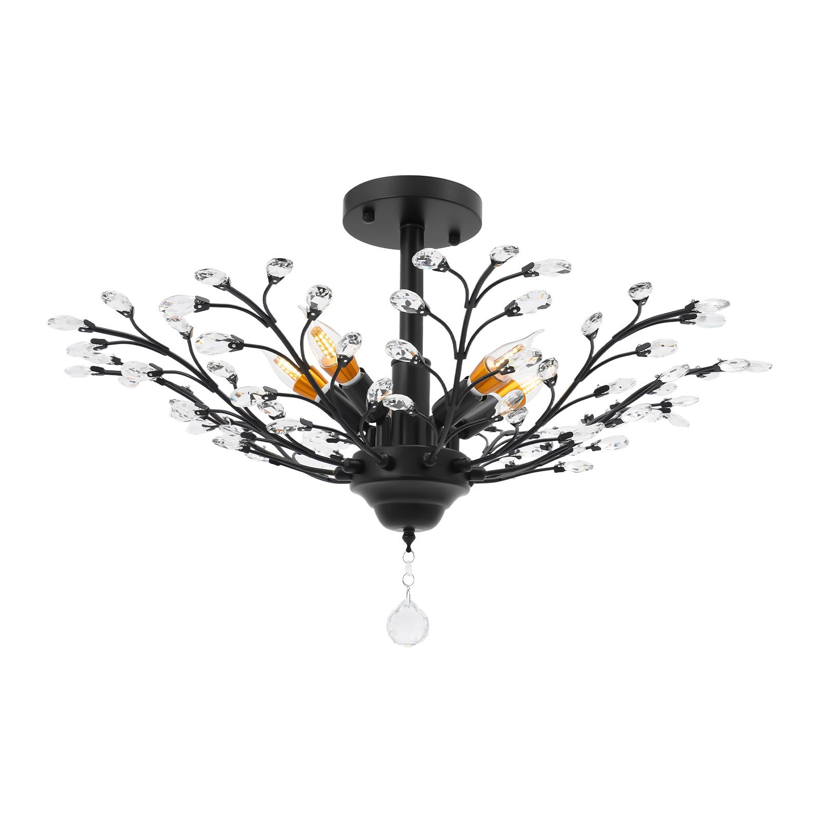 Vintage Black Crystal Chandelier 5-Light Ceiling Pendant Lamp for Living Room Dining Bedroom E12 Base чёрный
Vintage Black Crystal Chandelier 5-Light Ceiling Pendant Lamp for Living Room Dining Bedroom E12 Base чёрный