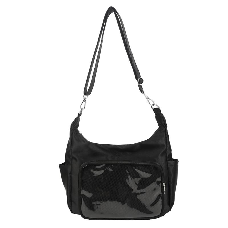Fashion Aesthetic Soft Fabric Hobo Bag for Women Clear Pocket Ita Crossbody Bag Kawaii Girls Casual Shoulder Bag for Daily чёрный
Fashion Aesthetic Soft Fabric Hobo Bag for Women Clear Pocket Ita Crossbody Bag Kawaii Girls Casual Shoulder Bag for Daily чёрный