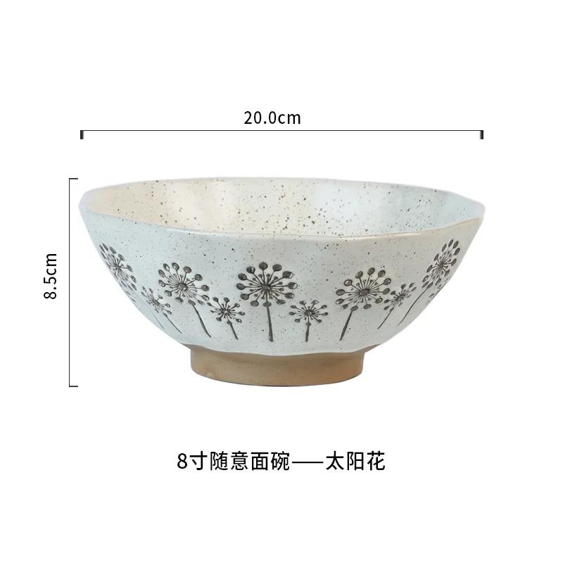 грубая керамическая миска, ретро-керамическая посуда, подглазурная цветная миска для лапши, кружевная суповая миска, домашняя шляпа, коммерческий рамен
грубая керамическая миска, ретро-керамическая посуда, подглазурная цветная миска для лапши, кружевная суповая миска, домашняя шляпа, коммерческий рамен