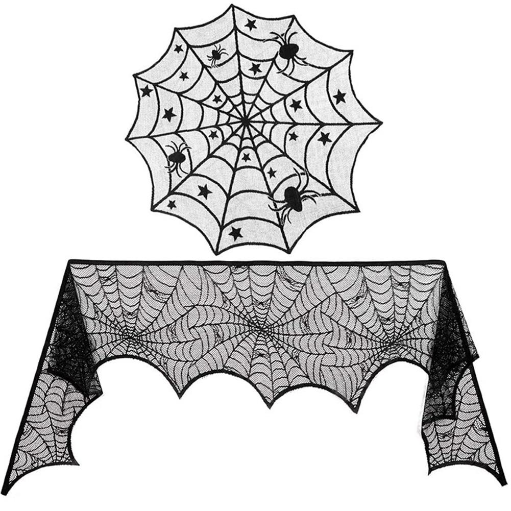 New Halloween Spider Table Cover with Spider Web Fireplace Table Cover Black Lace Spider Tablecloth for Home Interior Decoration
New Halloween Spider Table Cover with Spider Web Fireplace Table Cover Black Lace Spider Tablecloth for Home Interior Decoration