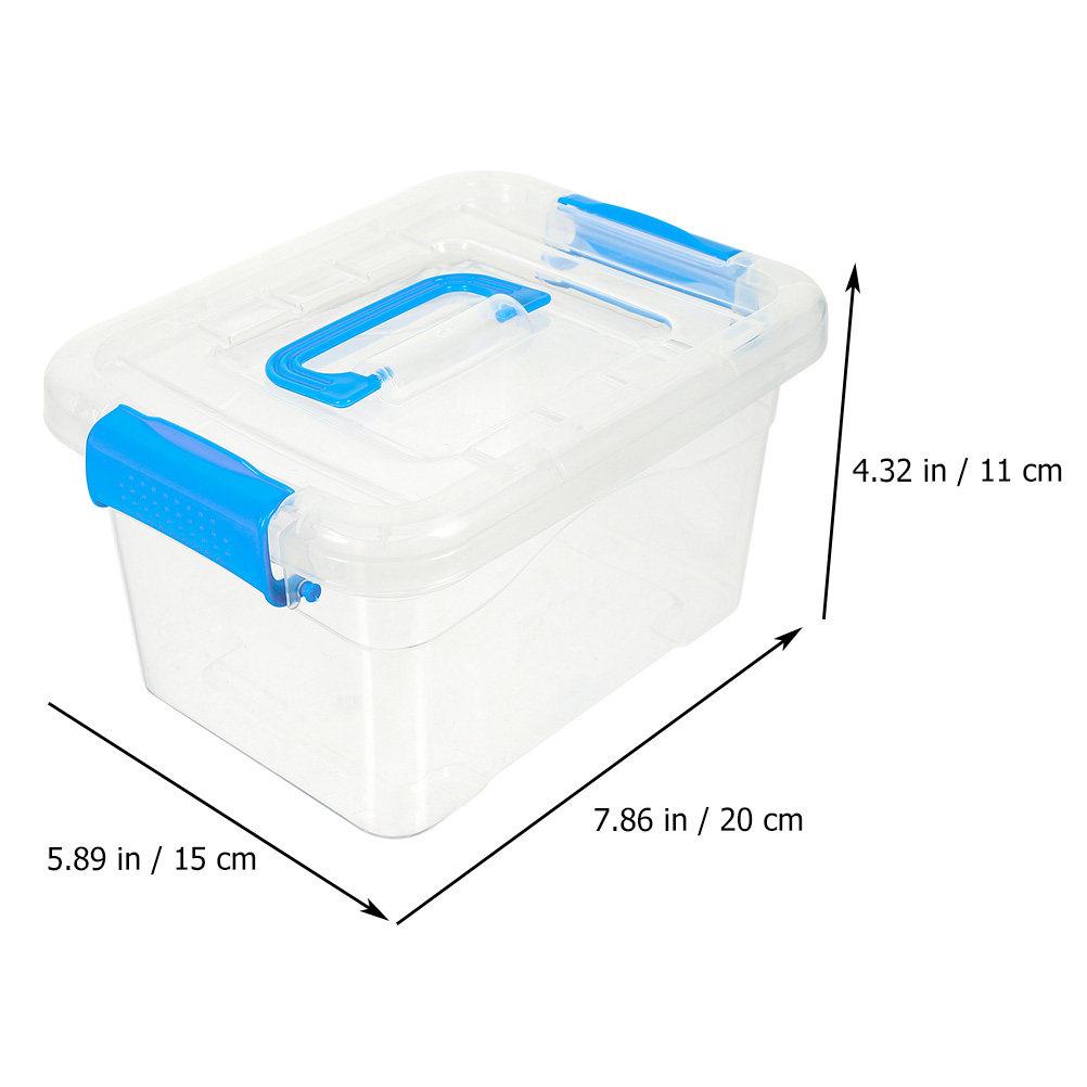 5Pcs Clear Plastic Storage Box Desktop Organizer Stackable Container with Lid Handle for Makeup Office Sundries синій
5Pcs Clear Plastic Storage Box Desktop Organizer Stackable Container with Lid Handle for Makeup Office Sundries синій