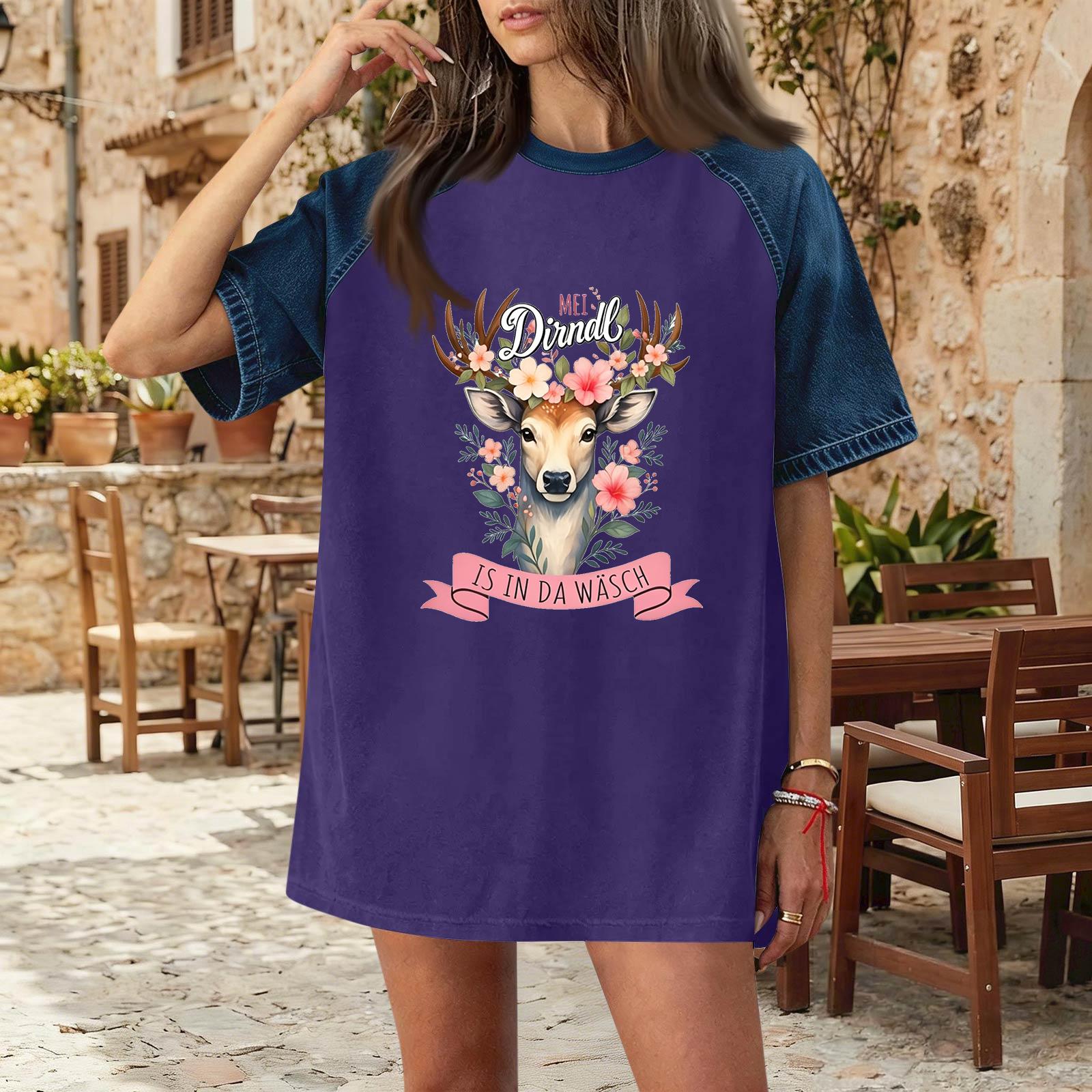 Women Denim Patchwork Oktoberfest Graphic T Shirt Comfortable Short Sleeve Casual Top with Round Neck and Relaxed Fit for Daily Wear XXL
Women Denim Patchwork Oktoberfest Graphic T Shirt Comfortable Short Sleeve Casual Top with Round Neck and Relaxed Fit for Daily Wear XXL