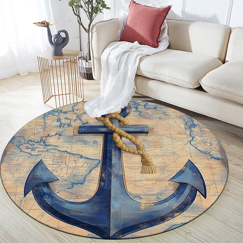 Map Anchor,Round Area Rug,Carpet Rug for Living Room Bedroom Sofa Playroom Decor,Non-slip Floor Mat 80cmx80cm
Map Anchor,Round Area Rug,Carpet Rug for Living Room Bedroom Sofa Playroom Decor,Non-slip Floor Mat 80cmx80cm