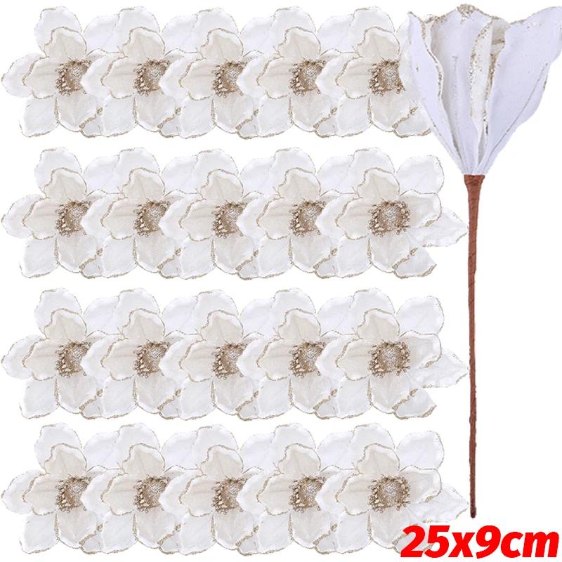 Christmas Flower Ornaments Artificial Red White Glitter Flowers For DIY Wreaths Crafts Wedding Holiday Party Decoration Supplies 1PC білий
Christmas Flower Ornaments Artificial Red White Glitter Flowers For DIY Wreaths Crafts Wedding Holiday Party Decoration Supplies 1PC білий