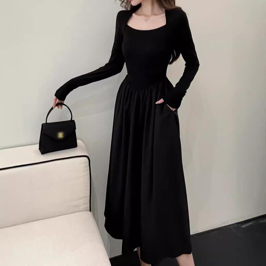 Новое черное платье с квадратным вырезом и длинными рукавами для невысоких людей, женский весенне-осенний темперамент, утягивающее талию, длинная внутренняя юбка 2XL чёрный
Новое черное платье с квадратным вырезом и длинными рукавами для невысоких людей, женский весенне-осенний темперамент, утягивающее талию, длинная внутренняя юбка 2XL чёрный