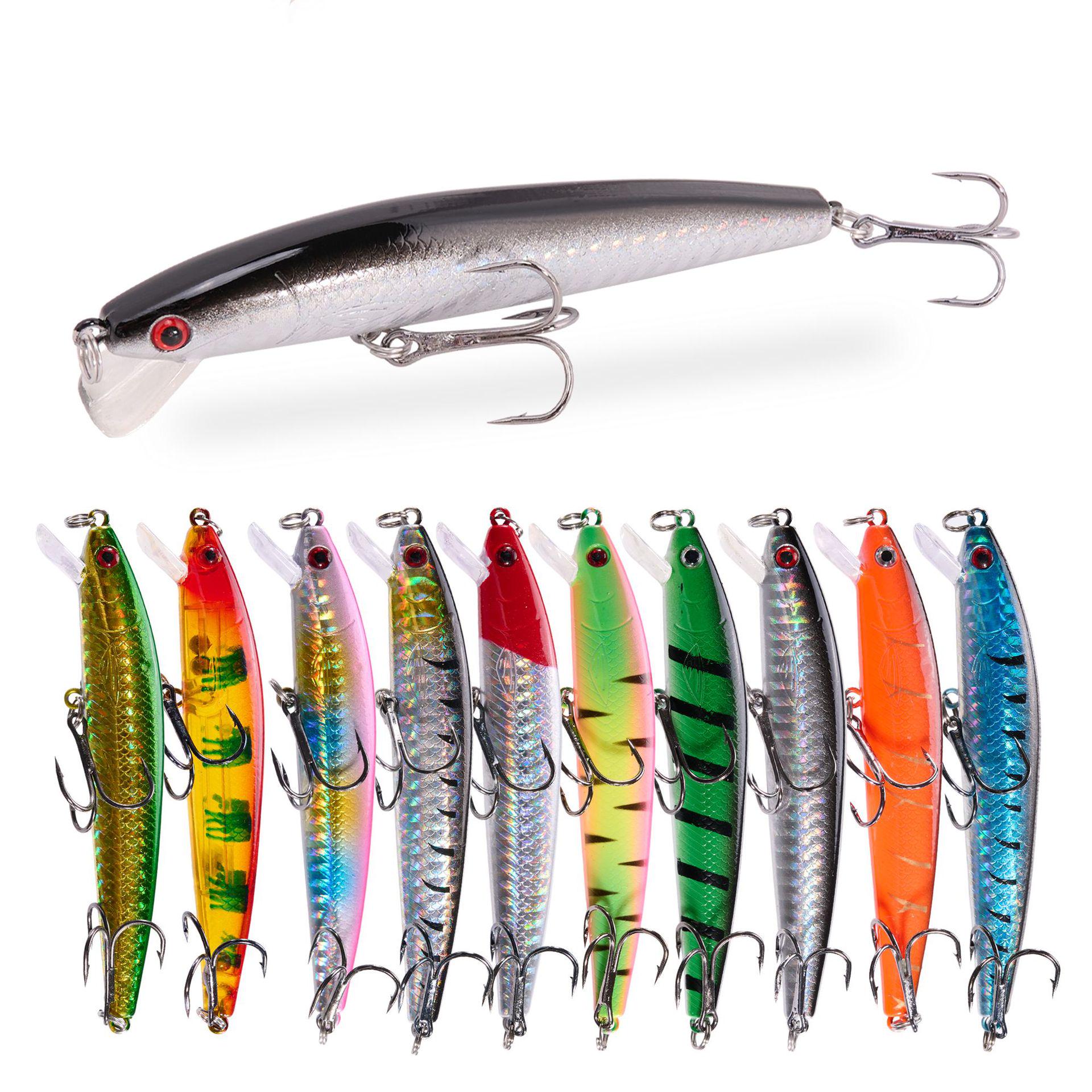 10cm/9g Plastic Minnow Fishing Lure - 10 Colors, Fake Fish Simulation, Hard Bait Tackle 10cm/9g
10cm/9g Plastic Minnow Fishing Lure - 10 Colors, Fake Fish Simulation, Hard Bait Tackle 10cm/9g