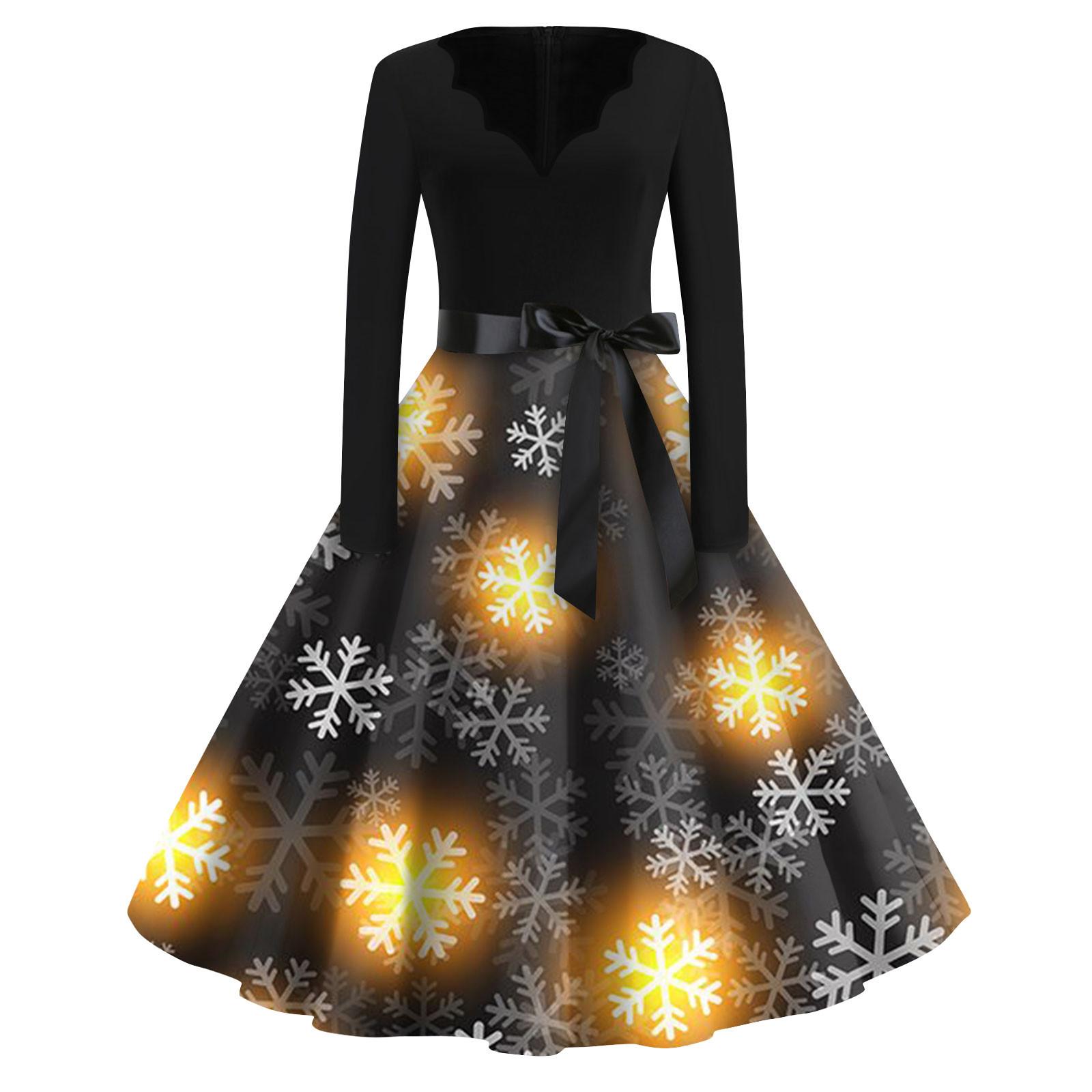 Женские модные повседневные тонкие рождественские платья с длинным рукавом с v-образным вырезом и принтом XL жёлтый
Женские модные повседневные тонкие рождественские платья с длинным рукавом с v-образным вырезом и принтом XL жёлтый