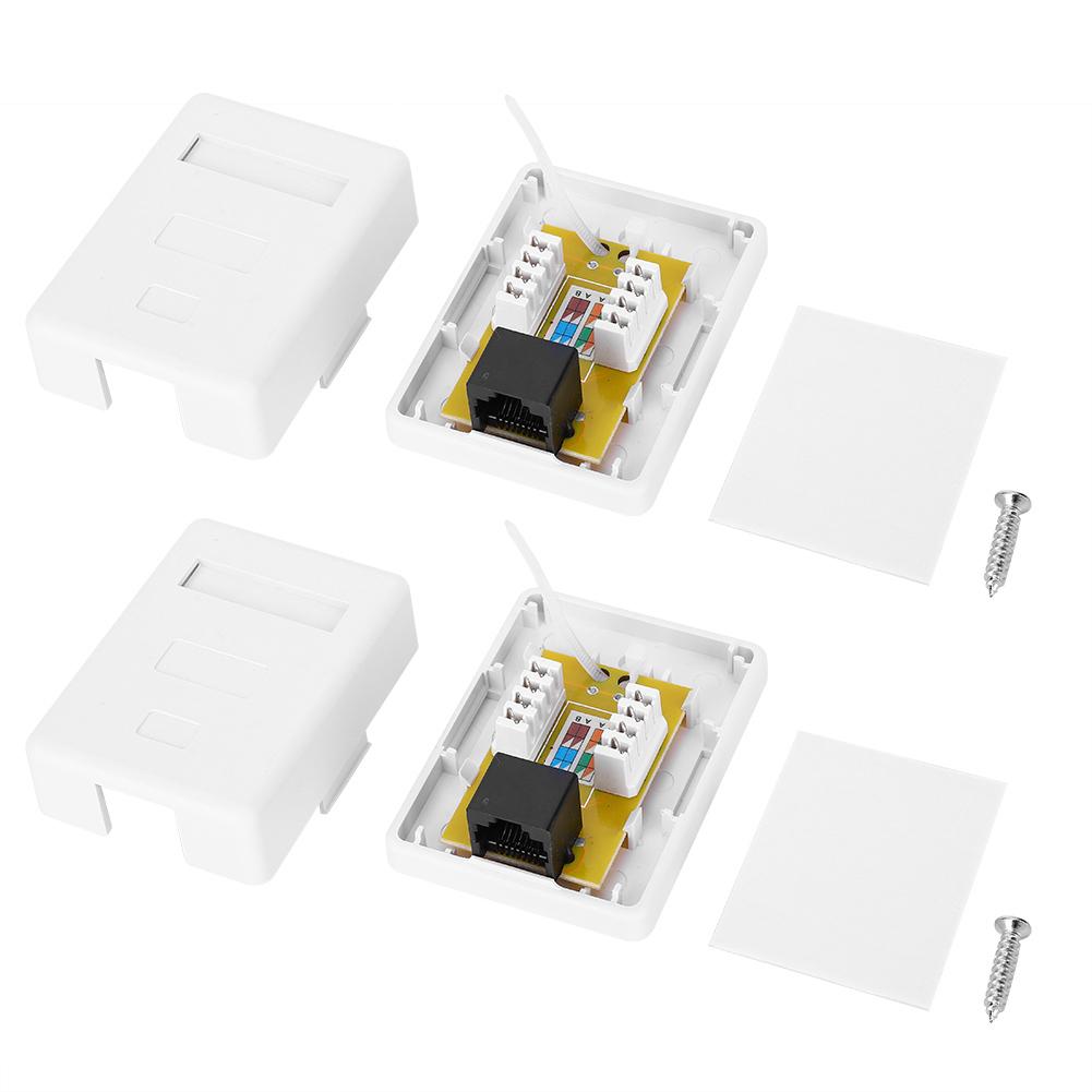 2pcs RJ458P8C CAT6 Single Port Networks Wiring Surface Mounted Desktop Information Junction Box
2pcs RJ458P8C CAT6 Single Port Networks Wiring Surface Mounted Desktop Information Junction Box