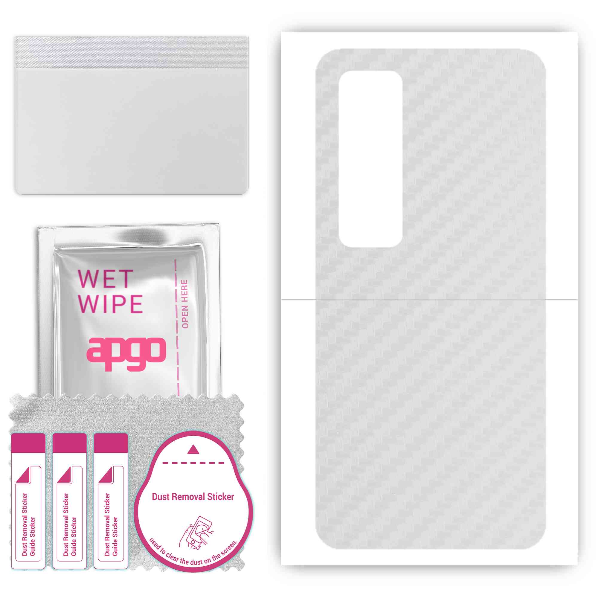 apgo Protective Skin Sticker for the back compatible with Xiaomi Mi 10s, Wrap Film, Foil, Vinyl - Pattern Transparent Carbon
apgo Protective Skin Sticker for the back compatible with Xiaomi Mi 10s, Wrap Film, Foil, Vinyl - Pattern Transparent Carbon