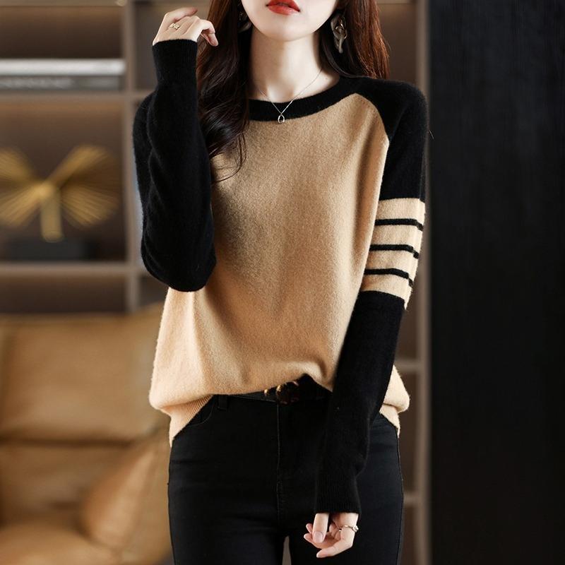 Свитер с круглым вырезом, цветной блок, женский модный свободный вязаный свитер, повседневный короткий пуловер, весна и осень XL хаки
Свитер с круглым вырезом, цветной блок, женский модный свободный вязаный свитер, повседневный короткий пуловер, весна и осень XL хаки