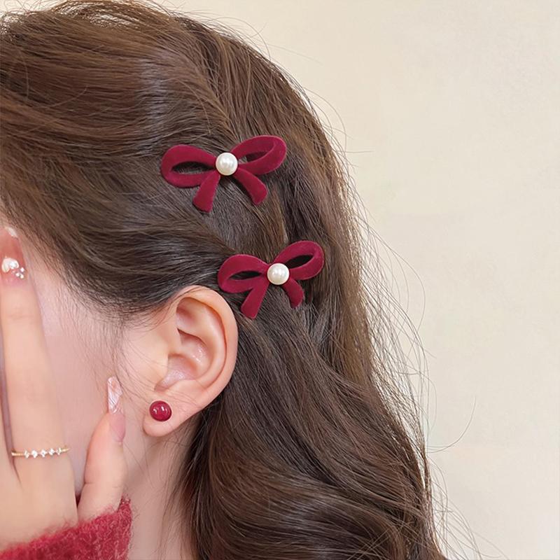 New Christmas Red Bow Hair Clip for Women Cute Small Pearl Side Clip Bowknot Hairpin Girls Party Headdress Hair Accessories
New Christmas Red Bow Hair Clip for Women Cute Small Pearl Side Clip Bowknot Hairpin Girls Party Headdress Hair Accessories